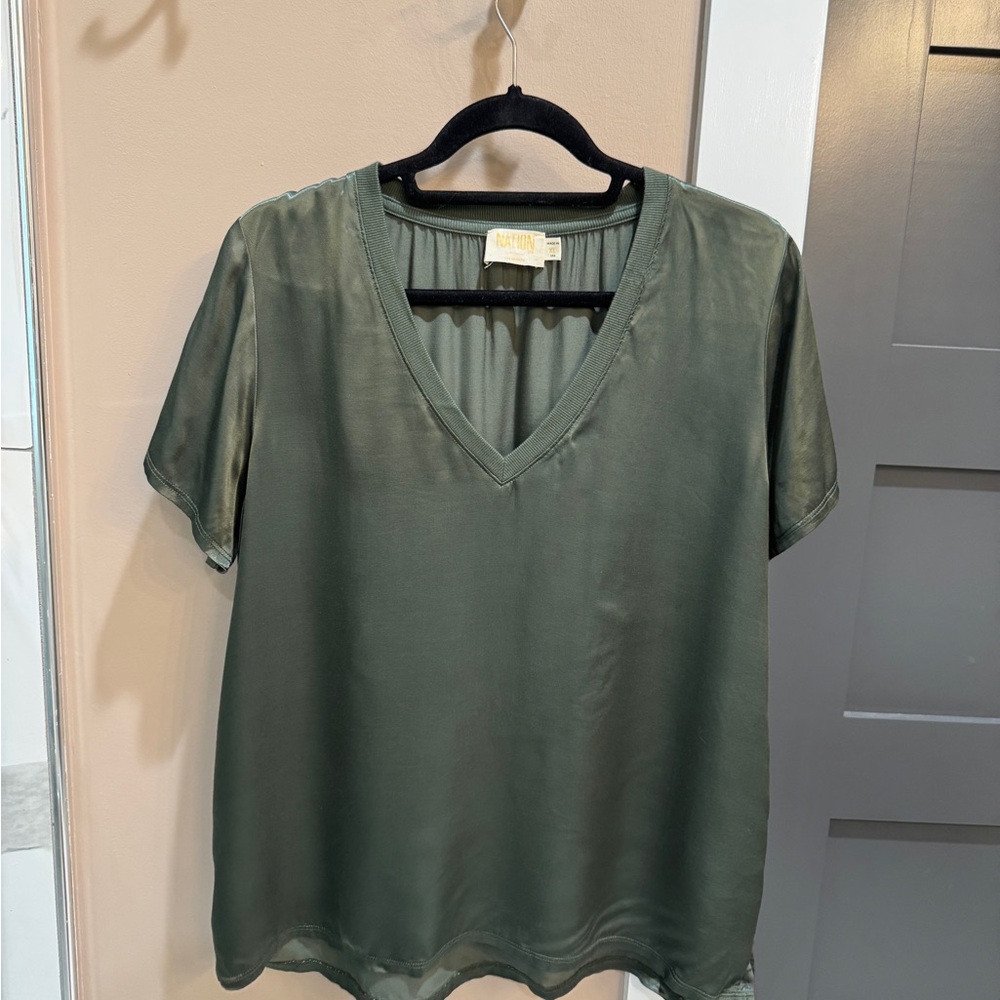 Nation LTD Satin V-Neck top